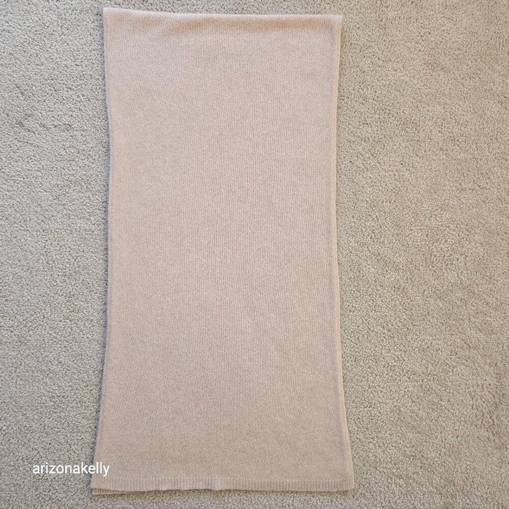 Thicker Cashmere Knit Scarf Tan